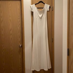 YMDUCH Women's Off Shoulder High Split Long Formal Party Dress Evening Gown